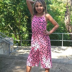 Wonder Nation Leopard Print Pink Romper